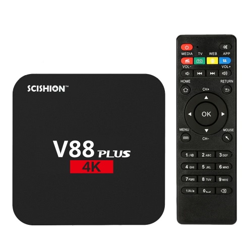 V88 Plus Smart Android 6.0 TV Box KODI 16.1 RK3229 2G / 8G