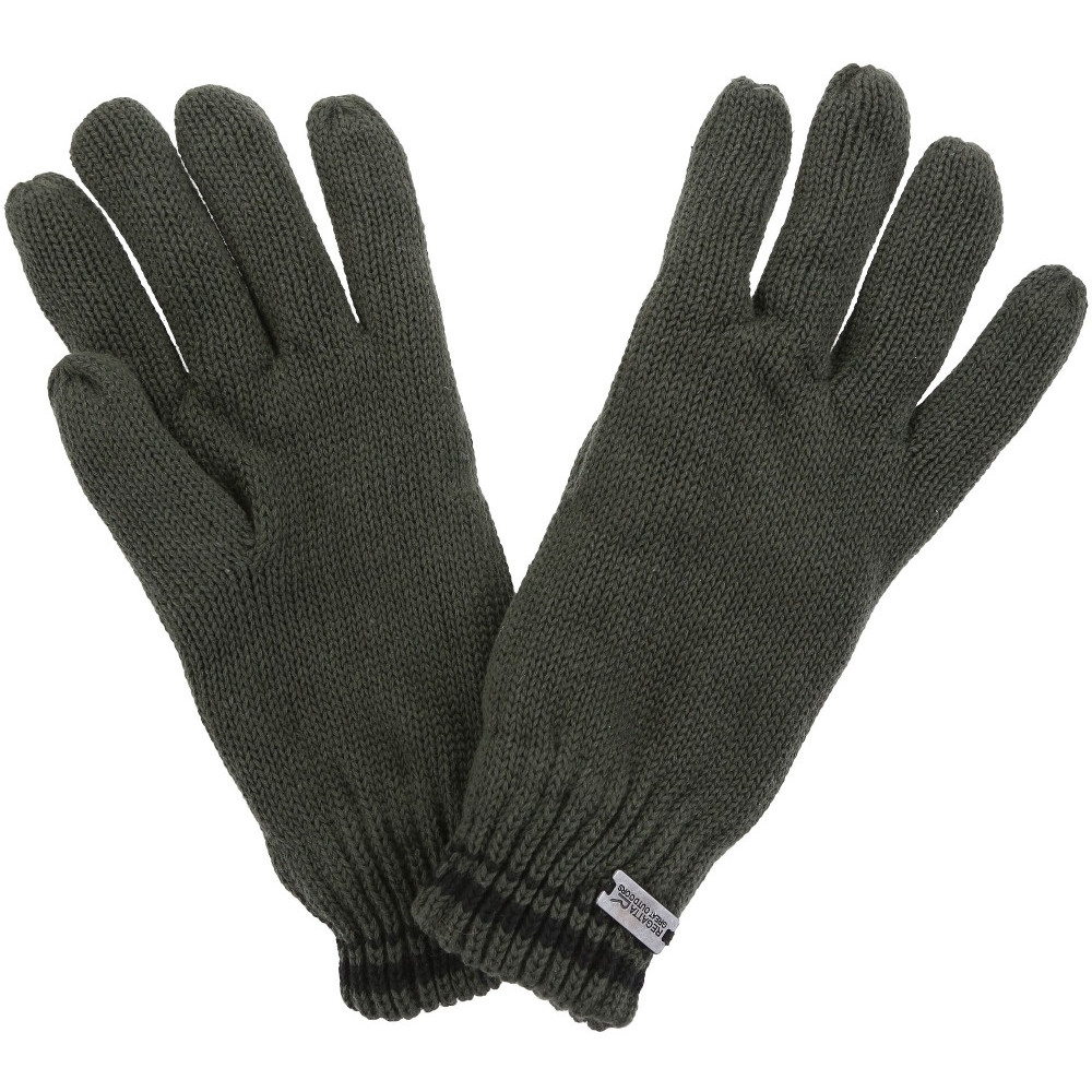 Regatta Mens Balton Cotton Jersey Knit Winter Walking Gloves Large / Extra Large