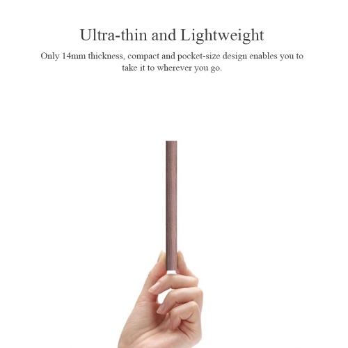 Meki Unique Book-shaped Wooden Eco-friendly Material Ultra-Slim Mobile Charger 6000mAh Portable Phone Charger Power Bank External Battery Pack for iPhone iPad Smartphones and Tablets