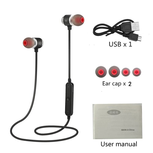 Sports Wireless Magnetic BT 4.1 Headphone Stereo In-ear Headset Noise Reduction with Microphone