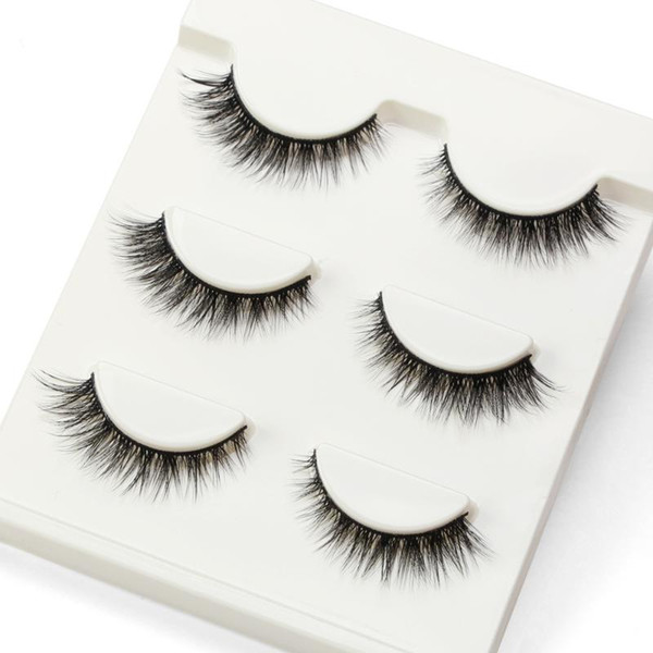 magefy 3 pairs 3d mink lashes faux false eyelashes natural long eye lashes eyelash extension supplies wispy makeup tools