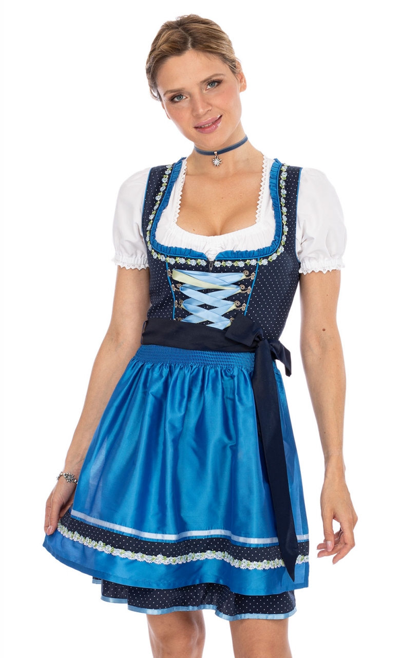 Minidirndl 2pcs. 50 cm PATTY navy azure