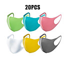 Sports Mask Training Mask Workout Mask 20pcs Unisex Solid Colored Sports Mask Windproof Breathable Washable for Running Jogging Training Cotton Blend Spring, Fall, Winter, Summer Black Rainbow White