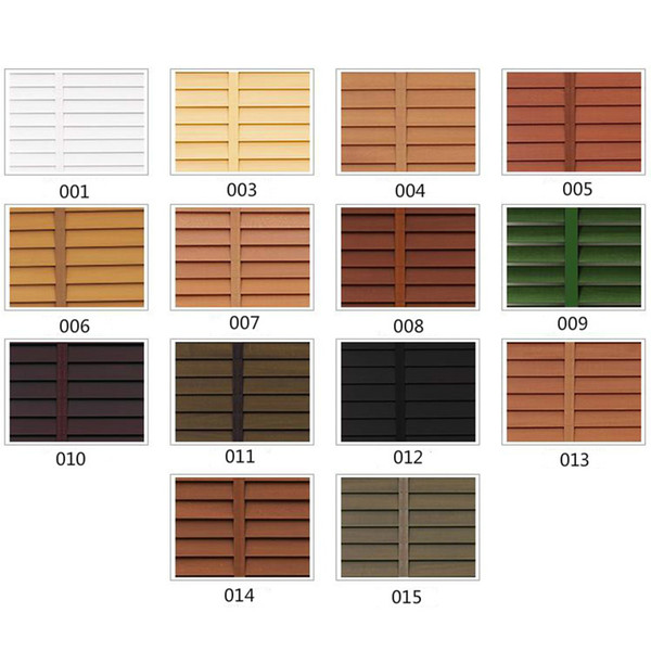 basswood slats samples with 14 colors, blinds color swatch sample