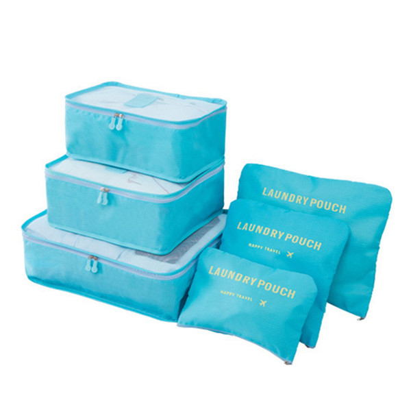 Travel Makeup Bag Home Luggage Storage Clothes Storage Organizer Portable Cosmetic Bags Bra Underwear Pouch 6pcs/Set RRA2288