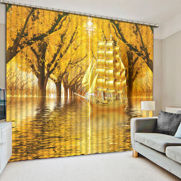 curtains autumn boat bedroom window curtains blackou curtain window curtain living room kitchen decoration