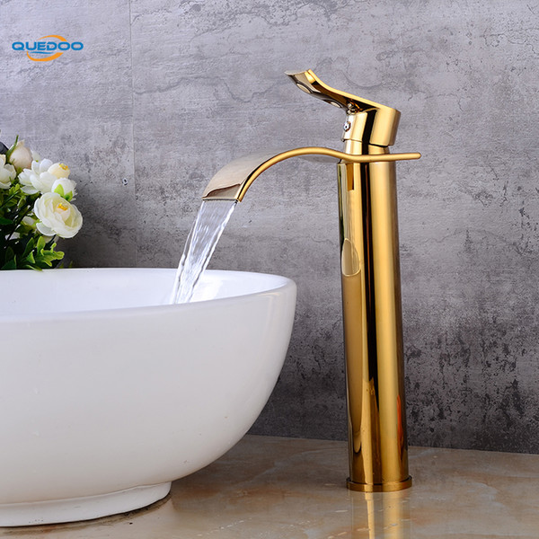 bath basin faucet brass gold finished faucet sink mixer tap vanity cold water bathroom faucets