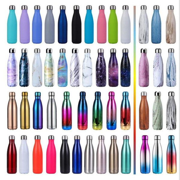 Free shipping 500ml304 stainless steel thermos vacuum flask coffee milk cup outdoor travel fashion sports large capacity thermos cola cup wa