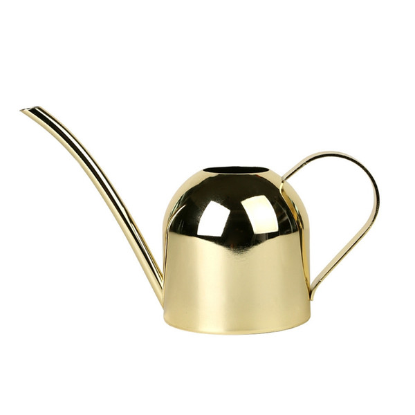 stainless steel watering can kettle garden home bottle plants flower sprinker pot tools( gold)