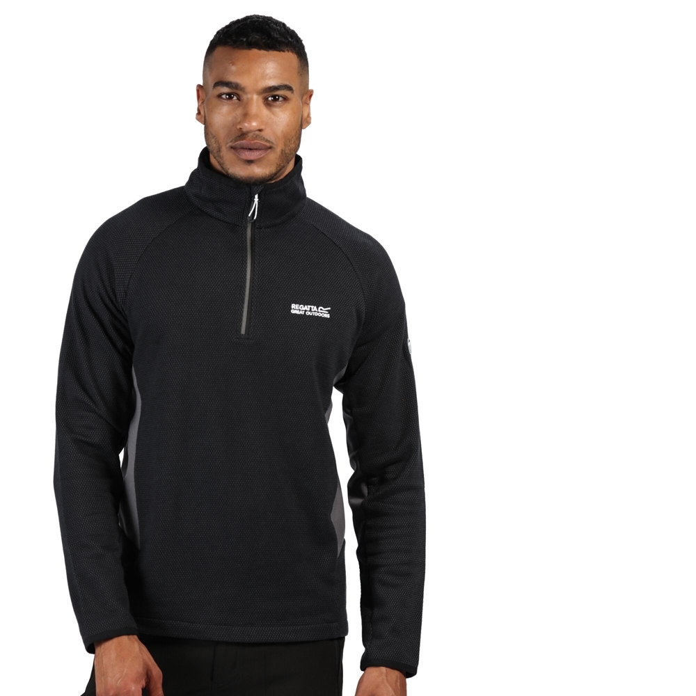 Regatta Mens Highton Half Zip Cotton Fleece Jacket M - Chest 39-40' (99-101.5cm)