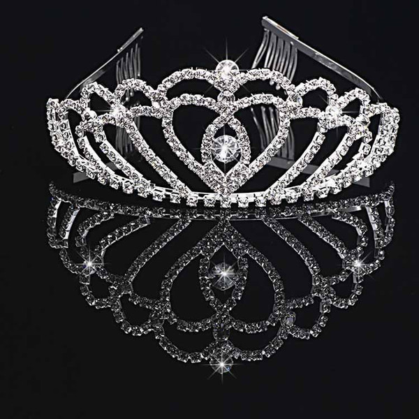 Girl's Tiaras Wtih Rhinestones Crystals Hair Accessories Evening Prom Party Performance Pageant Tiaras and Crowns For Girls DB-T003