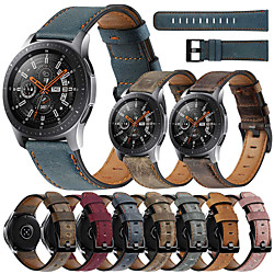 22mm Lederarmband für Samsung Galaxy Watch 3 45mm / Galaxyuhr 46mm / Gear S3 Classic / Gear S3 Frontier austauschbares Armband Armband Armband Armband Lightinthebox