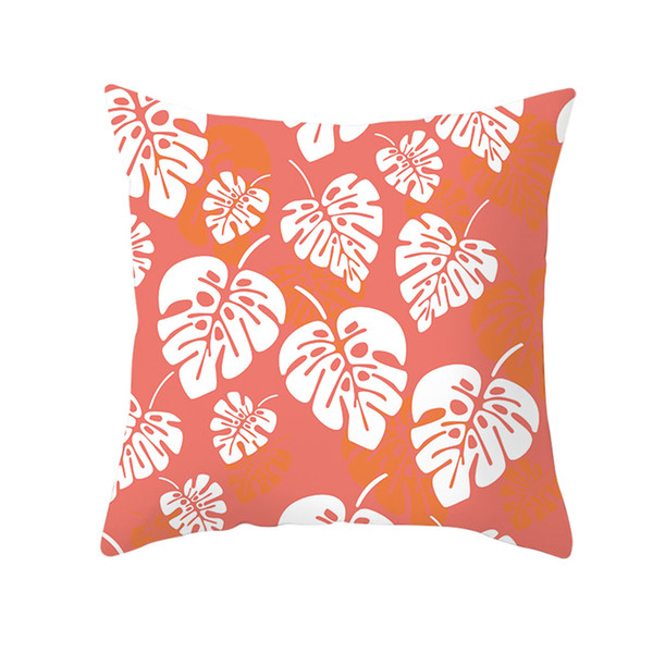 45*45cm living coral cushion cover polyester pillowcase sofa waist throw home bedroom sofa decor cojines decorativos para