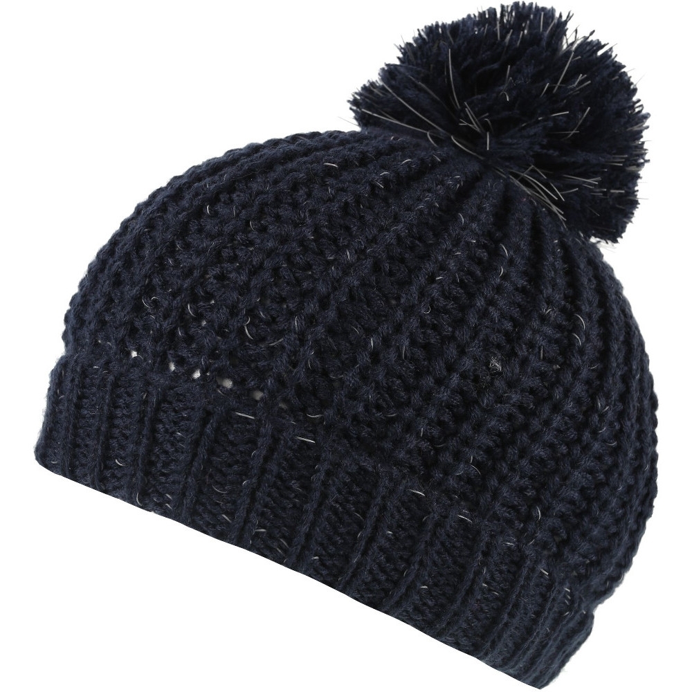 Regatta Girls Luminosity II Knitted Pom Pom Walking Hiking Beanie Hat 11-13 Years