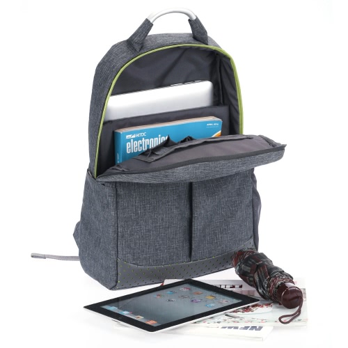 KKmoon Zipper Hommes d'affaires Sac à dos Casual Sac à bandoulière ordinateur portable portable Sac d'école Satchel Voyage Randonnée