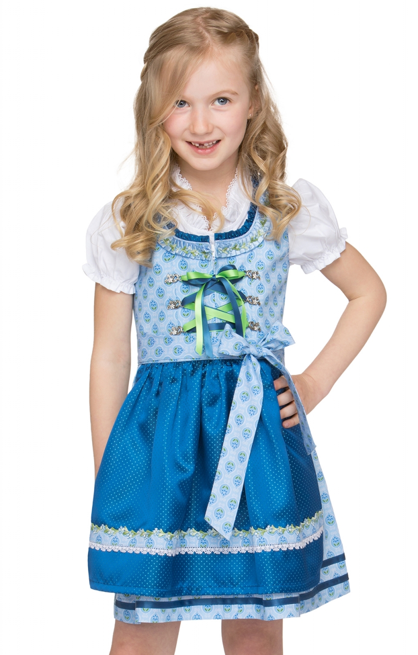 Traditional Children dirndl KAJA light blue