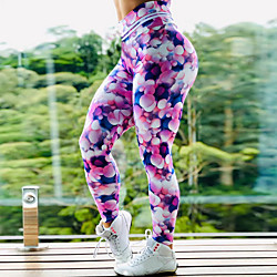 Women's High Waist Yoga Pants Leggings Tummy Control Butt Lift Quick Dry Rainbow Fitness Gym Workout Running Winter Sports Activewear High Elasticity Skinny Lightinthebox