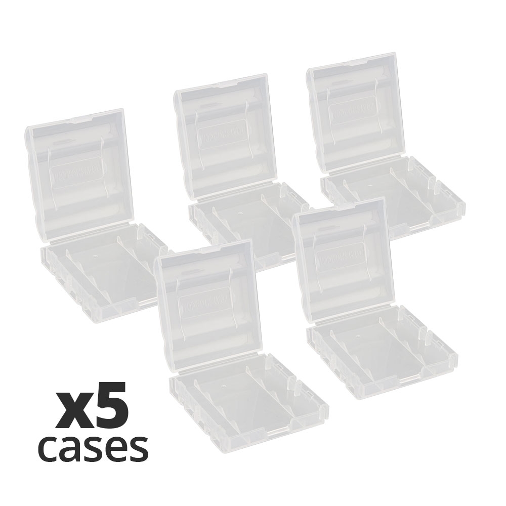 7dayshop AA AAA and 14500 Protective Battery Storage Cases - Value 5 Pack