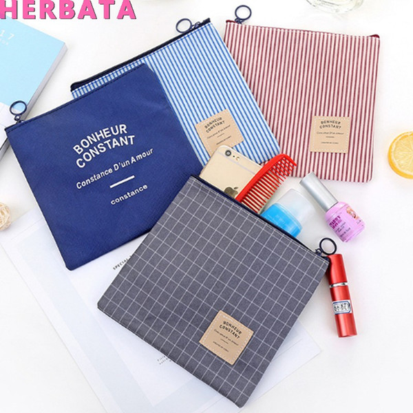 canvas zipper women makeup bags travel letter pattern cosmetic bag for travel ladies pouch make up bag yc-1067