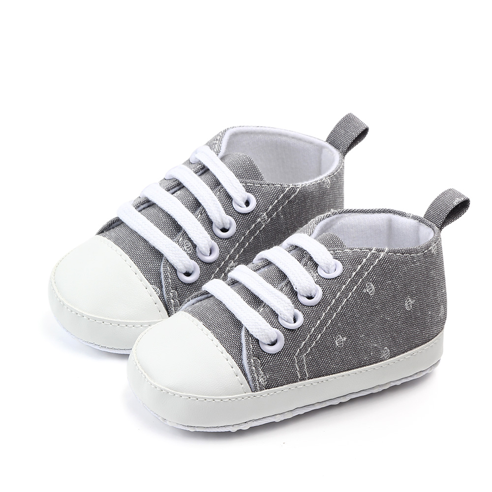 Baby / Toddler Cartoon Pattern Allover Lace-up Canvas Prewalker Shoes