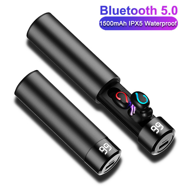 2020 tws wireless bluetooth 5.0 earphones in ear earbuds noise cancelling stereo bass headset waterproof headphones for iphone mobile phones
