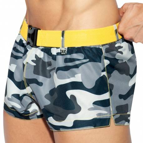 ES Collection Belt Swim Shorts - Grey Camo XL
