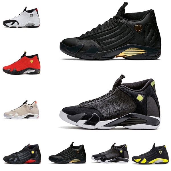 14 xiv oxidized green indiglo thunder playoffs black toe red suede 14s men basketball shoes sneaker last ssport shoes 41-47