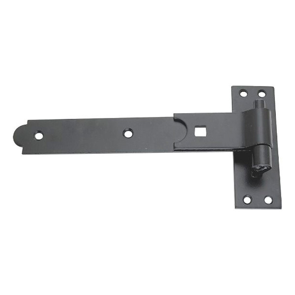 Heavy Duty Flat Hook & Band Gate Hinge, Black Epoxy 250 x 38mm