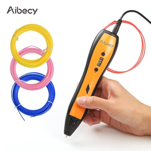 Aibecy 3D Printing Pen LCD Display work with ABS PLA Filament for Kids Art Craft Drawing DIY Gift