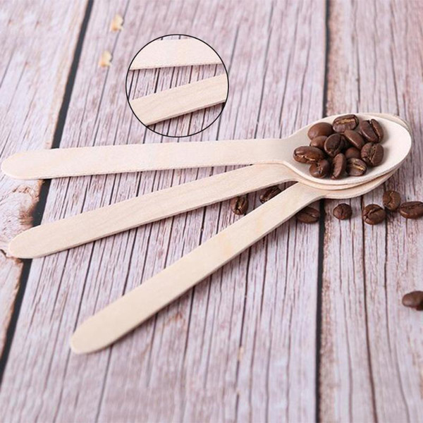 100pcs wooden spoons knives forks boy girl party favor natural wood cutlery dinner dessert cake baking decor pizza cutlery