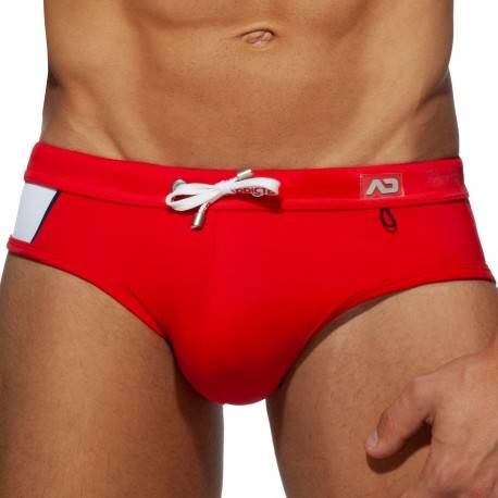 Addicted Racing Side Swim Briefs - Red S