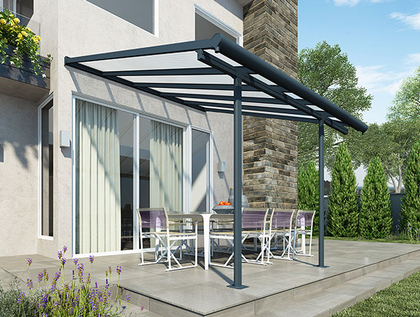 Palram Sierra Patio Cover 3m x 9.15m (Grey)
