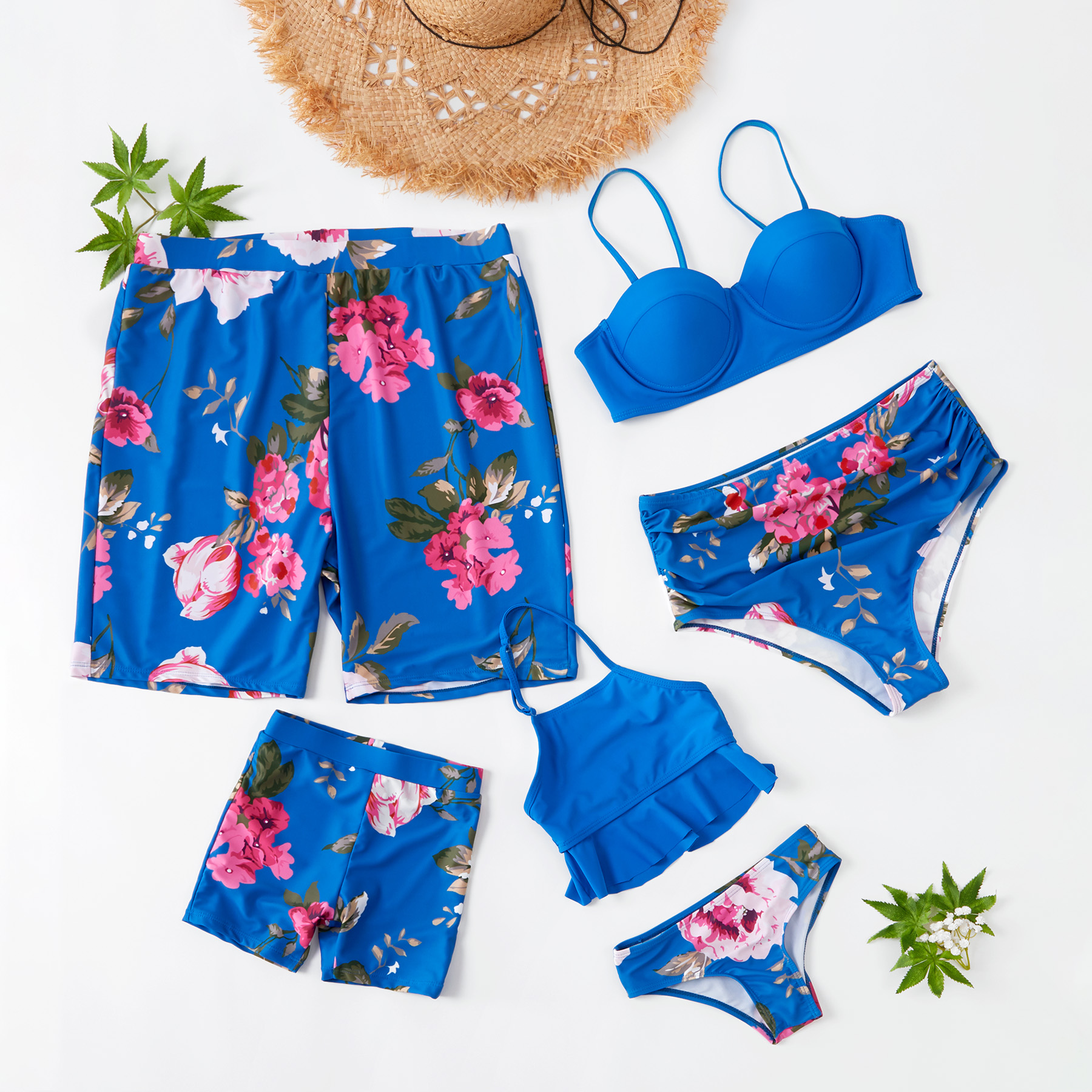Two-piece Floral Family Matching Swimsuit