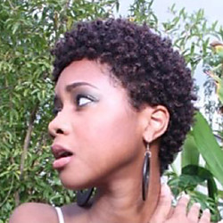 Human Hair Blend Wig Short Curly Jerry Curl Short Hairstyles 2020 Berry Curly Jerry Curl African American Wig For Black Women Machine Made Women's Natural Black #1B Dark Burgundy Medium Brown Lightinthebox
