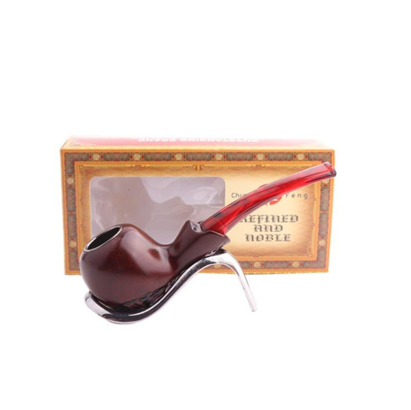 Red Texture Carving Resin Pipe Hammer Bending Engraving and Grinding Domestic Old-fashioned