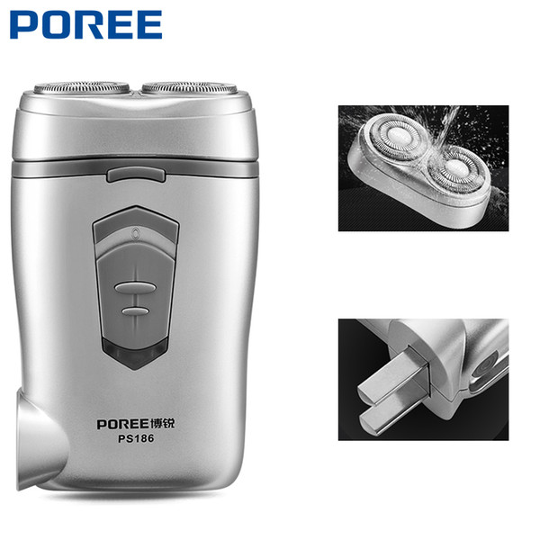 ps186 silver beard shaver machine rasoir electrique homme 3d double blade heads electric wet dry rasoir electrique homme