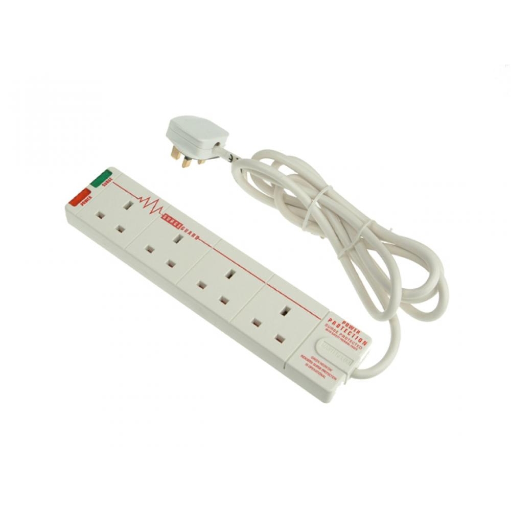 Masterplug Surge Protected 6 Gang Extension Lead 2 Metre 13 Amp