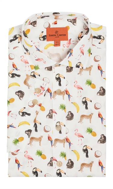 'Jungle Party' Short Sleeved Superior Cotton Shirt