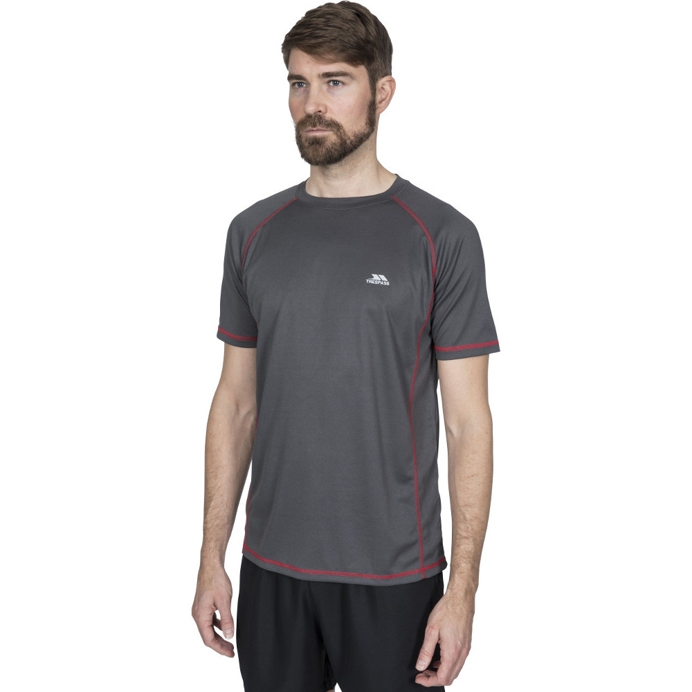 Trespass Mens Albert TP50 Quick Dry Reflective Running Tee S- Chest 35-37' (89 - 94cm)