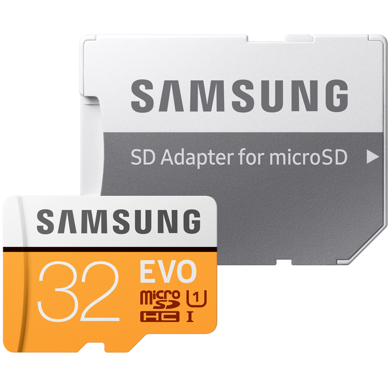 Samsung 32GB EVO Micro SD Card (SDHC) UHS-I U1 + Adapter - 95MB/s