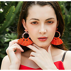 Women's Earrings Geometrical Precious Earrings Jewelry Blue / Pink / Orange For Daily Lightinthebox