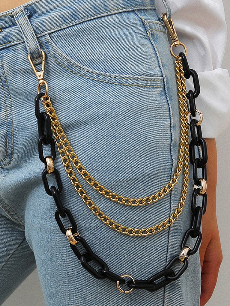 Punk Multilayered Colored Trousers Chain