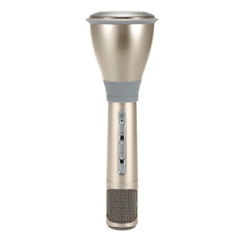 K068 Mini Wireless Condenser Microphone Karaoke Player Gloden