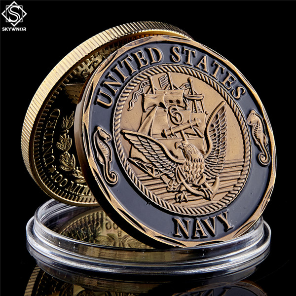 U.S Navy Craft Shellback Crossing the Line Sailor Copper Plated Commemorative Challenge Coin Gift