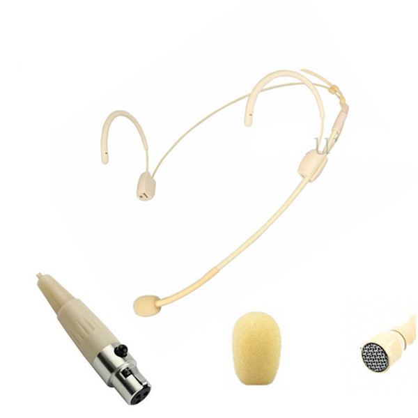 professional headset condenser microphone beige conference microfone for akg samson wireless transmitter xlr 3pin microphones