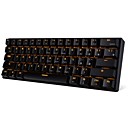 RK ROYAL KLUDGE RK61 Mode sans fil Bluetooth avec fil USB double clavier mécanique Clavier de jeu Interrupteurs RK Mini Rechargeable rétro-éclairage monochromatique / Jaune rétro-éclairé 61 pcs Clés