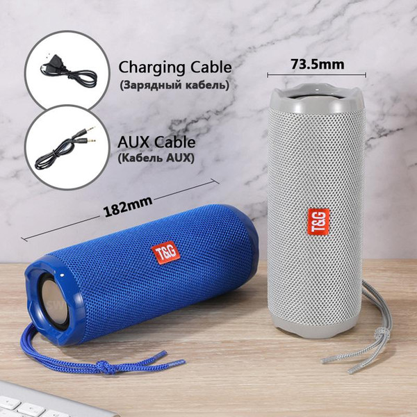 new tg191 portable bluetooth speakers wireless column waterproof outdoor speaker support aux tf usb subwoofer stereo loudspeaker pk tg117