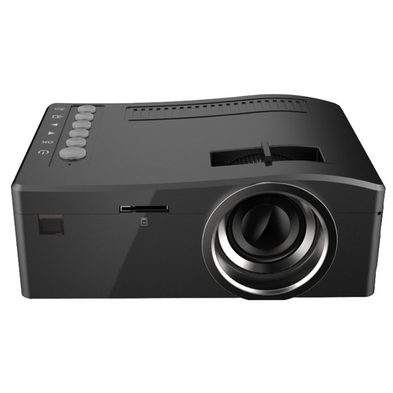 LED Full HD 1080p Mini Projector UC18 USB TF AV HDMI IR - Black