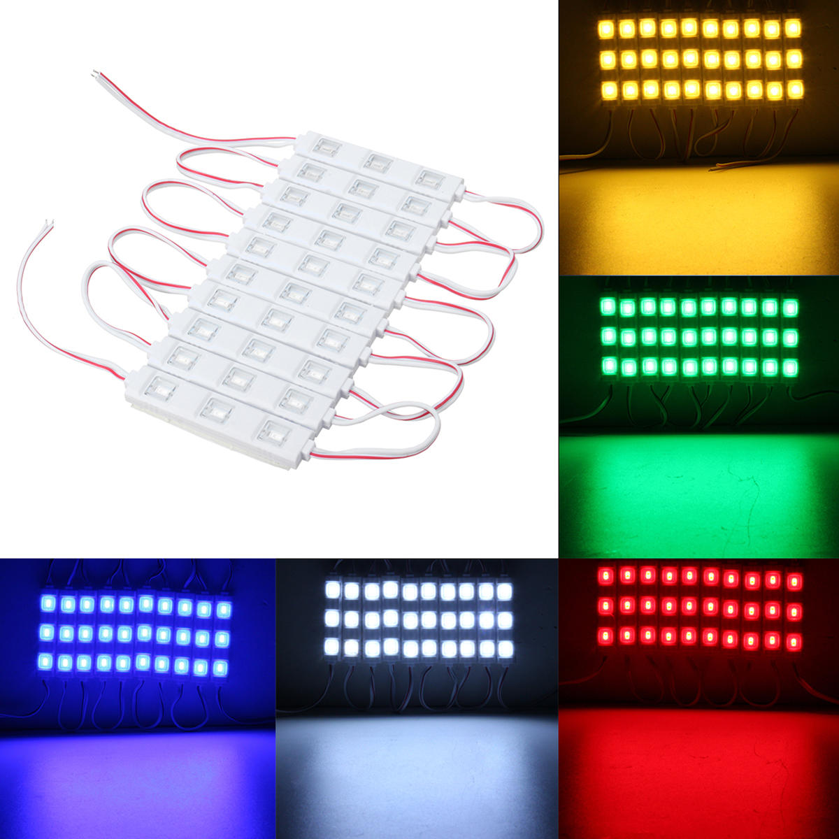 40PCS 3 LED Dressing Mirror Light Store Window Door Sign Decor Lamp with Remote