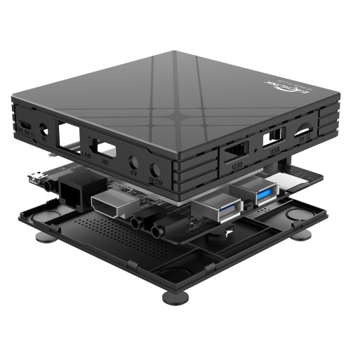 Lecteur multimédia intelligent EACHLINK H6 Mini 9.0 avec boîtier multimédia 6K HDR H.265 4 Go / 32 Go